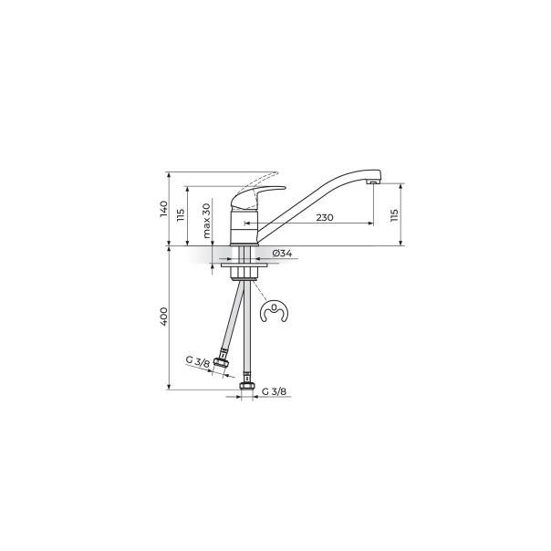 ROSAN PERLA BATERIJA SUDOPERE STH. 2C JP381001 - 8606007522945