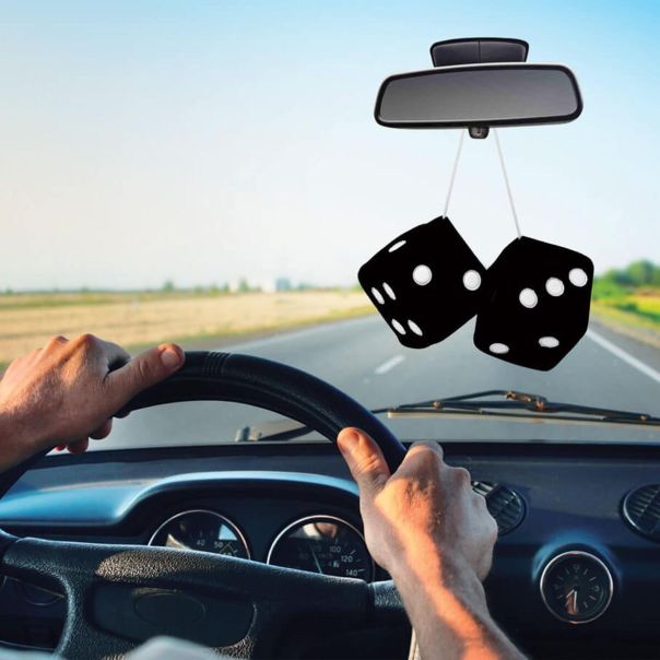 SUMEX Privezak kockice crno-bele velike - JUMBO20