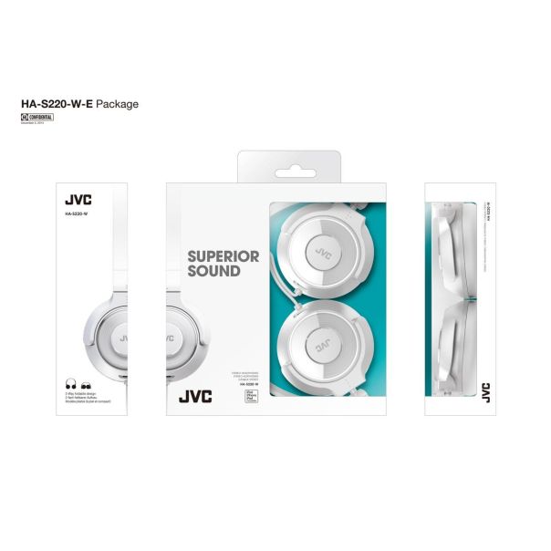 JVC Slušalice za telefon HA-S220WE, bela - 16525-1-1