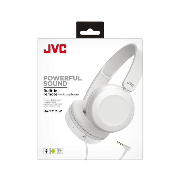 JVC Slušalice za telefon HA-S31M-WE, bela - 14630-1