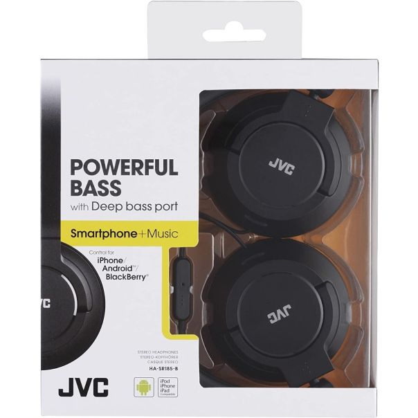 JVC Slušalice za mobilni HA-SR185-BEF, crna - 17408