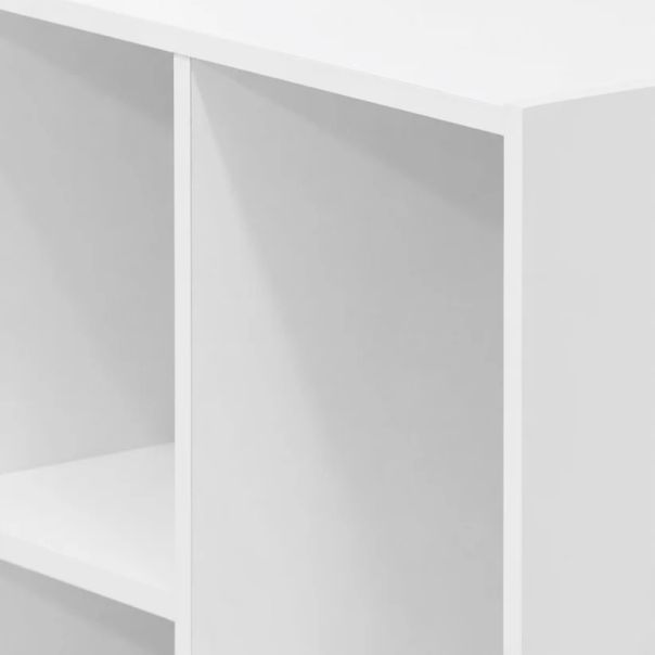 KINDER HOME Dečja polica za knjige sa 5 pregrada, beli organizator za knjige i igračke - EP3317862