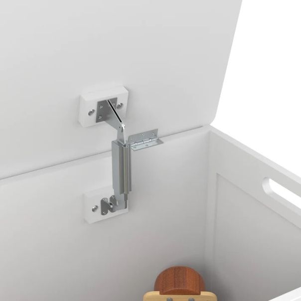 KINDER HOME Komoda i drvena kliupa za odlaganje dečijih igračaka i knjiga bela - JVTR-3086