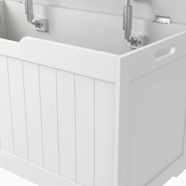 KINDER HOME Komoda i drvena kliupa za odlaganje dečijih igračaka i knjiga bela - JVTR-3086