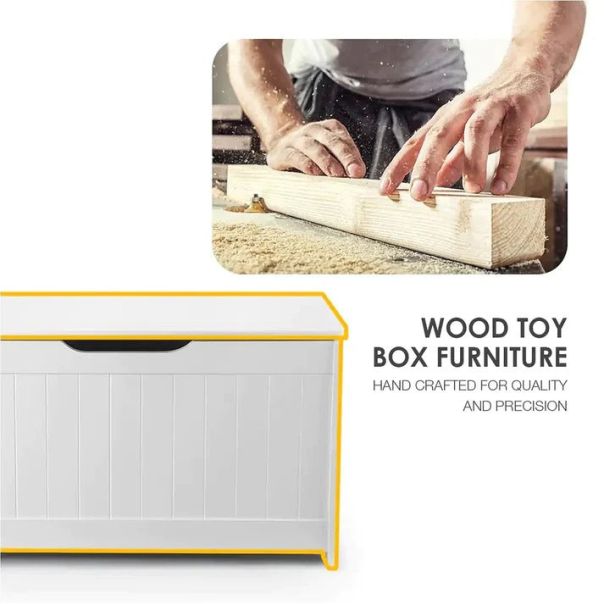 KINDER HOME Komoda i drvena kliupa za odlaganje dečijih igračaka i knjiga bela - JVTR-3086