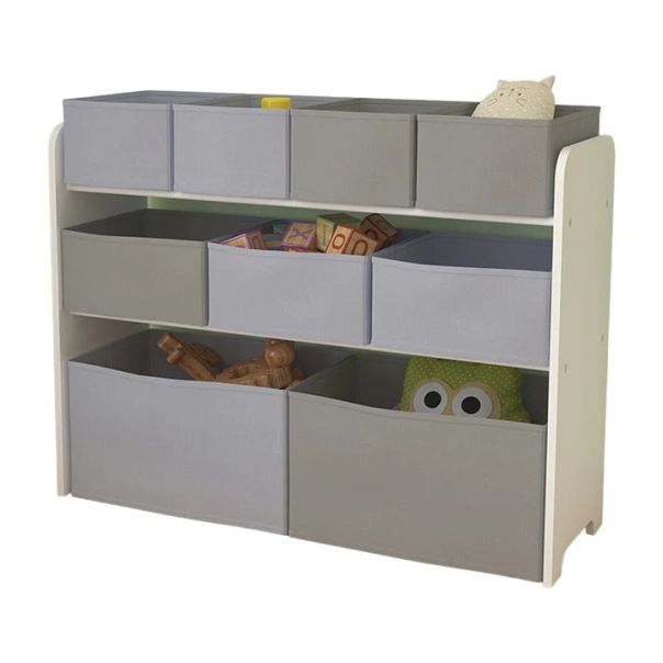 KINDER HOME Organizator za igračke belo-sivi - JVTR-3090-1