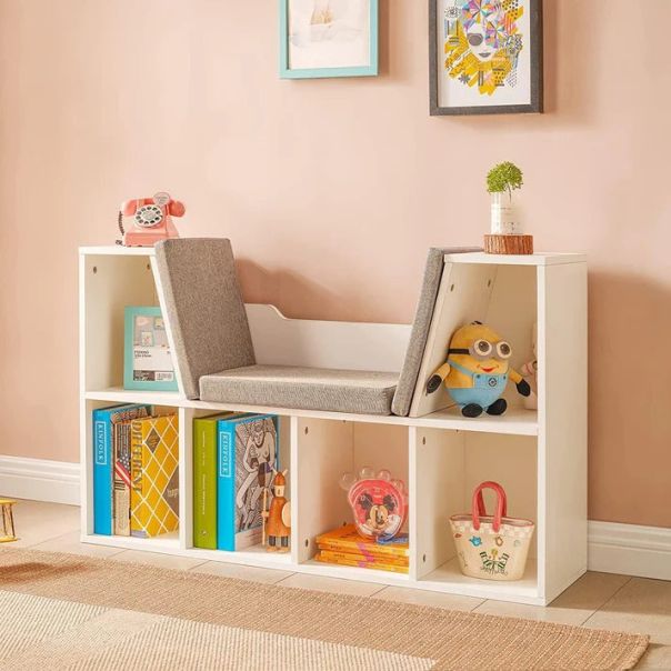KINDER HOME Dečija polica za odlaganje igračaka i knjiga 3u1 - JVTR-3153
