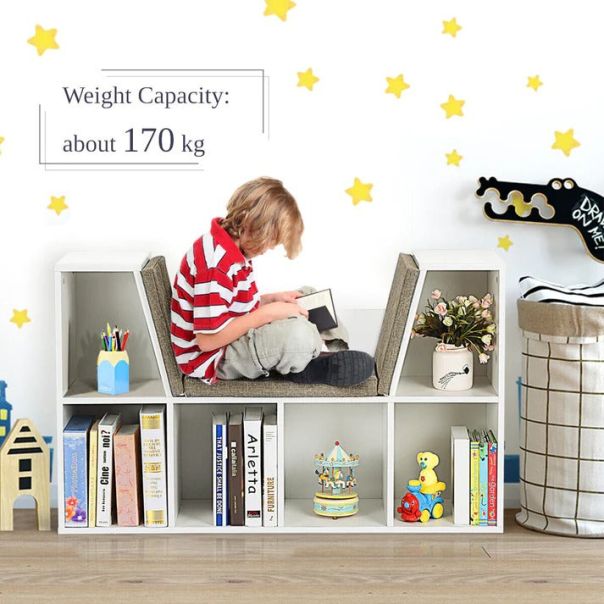 KINDER HOME Dečija polica za odlaganje igračaka i knjiga 3u1 - JVTR-3153