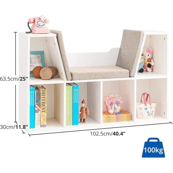 KINDER HOME Dečija polica za odlaganje igračaka i knjiga 3u1 - JVTR-3153