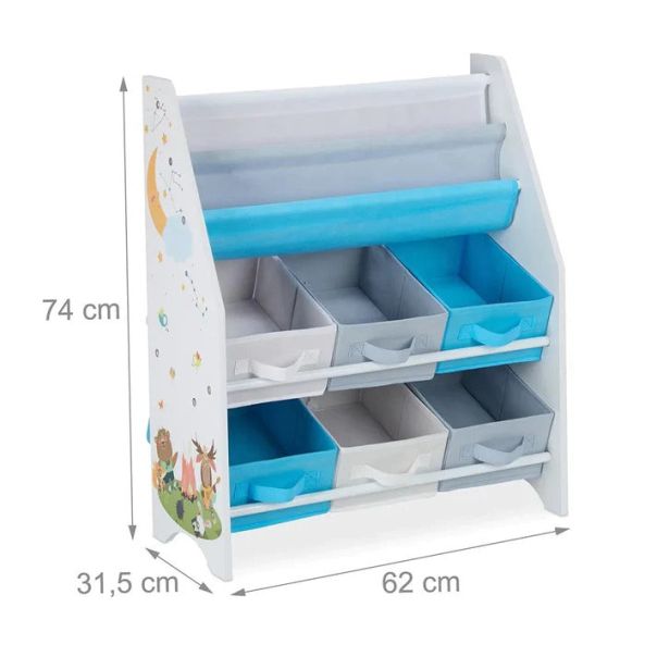 KINDER HOME Dečija polica za knjige i igračke bela - JVTR-3171