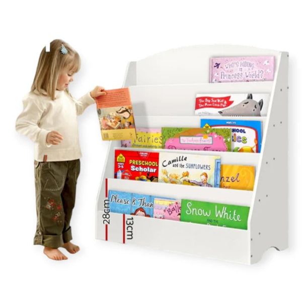 KINDER HOME decija polica za knjige I igracke bela - JVTR-3241