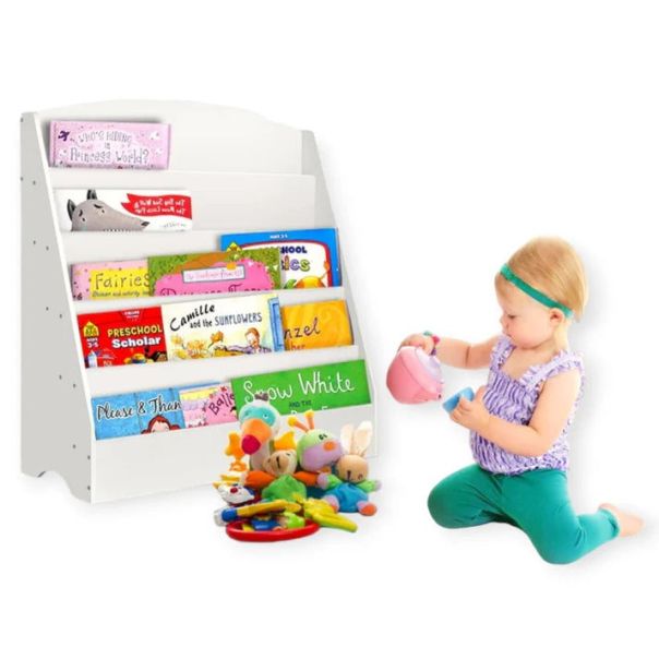 KINDER HOME decija polica za knjige I igracke bela - JVTR-3241