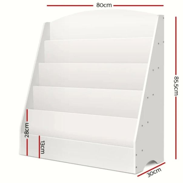 KINDER HOME decija polica za knjige I igracke bela - JVTR-3241