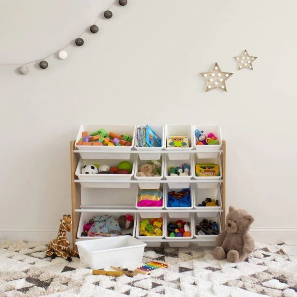 KINDER HOME Dečija drvena polica bela - JVTR-3278