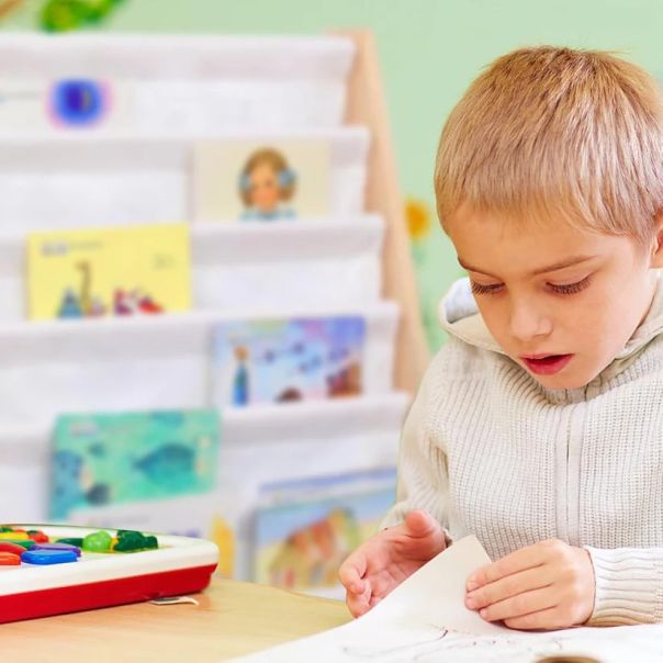 Drveni dečiji organizator sa policama za igračke i knjige - PSI - JVTR-3508