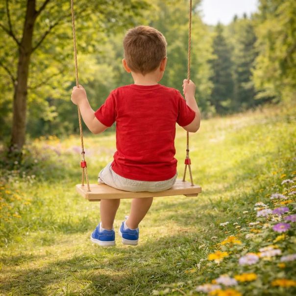 Dečija drvena ljuljaška za dvorište sa konopcima KINDER HOME - EP2993314