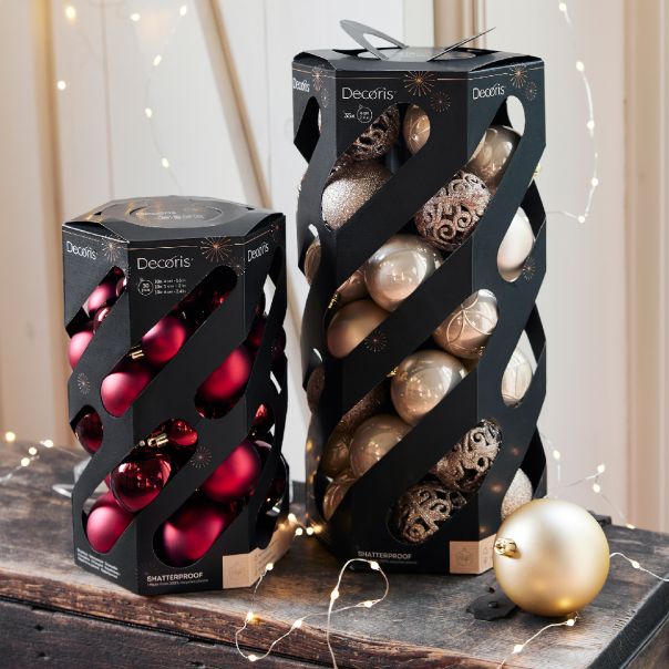 DECORIS Novogodišnje kugle za jelku, set  35/1 crvena - KA021176