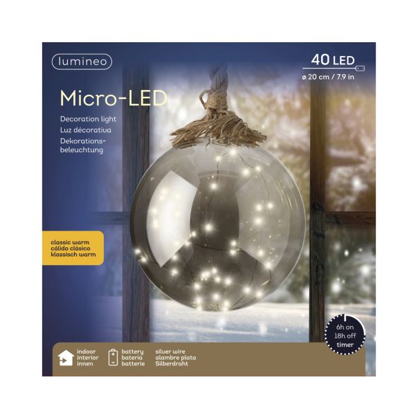 LUMINEO Dekorativna LED kugla 20cm - KA480369