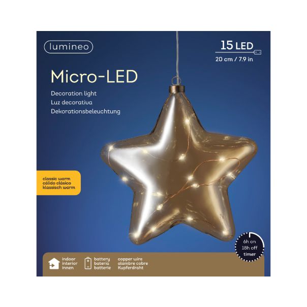LUMINEO Dekorativna LED zvezda 20cm - KA487021