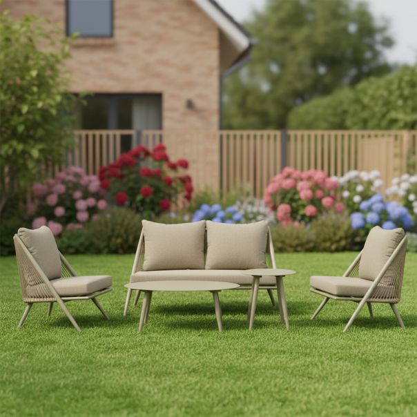 Baštenska garnitura Savina, aluminijumska, krem - KA843462