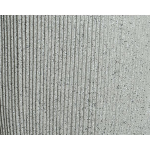 Saksija za terasu i baštu Lennox premium–  cilindrična, reljefna, set 3/1, svetlo siva, 44.5cm - KA850909