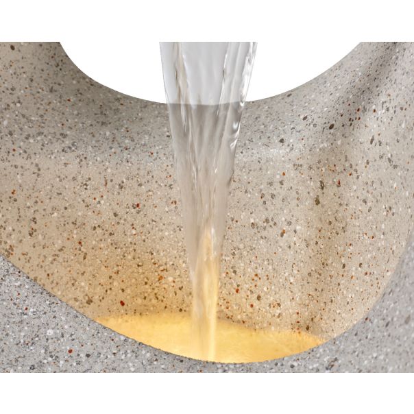 Fontana dekorativna apstraktna sa transformatorom, bela, 22x50x52cm - KA896661