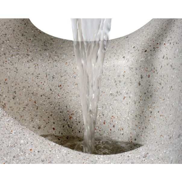 Fontana dekorativna apstraktna sa transformatorom, bela, 22x50x52cm - KA896661