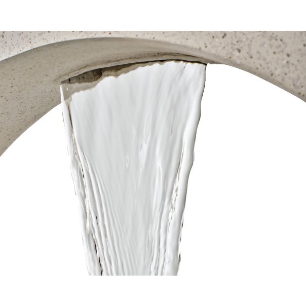 Fontana dekorativna okrugla sa transformatorom, bela, 22.5x72x72cm - KA896662