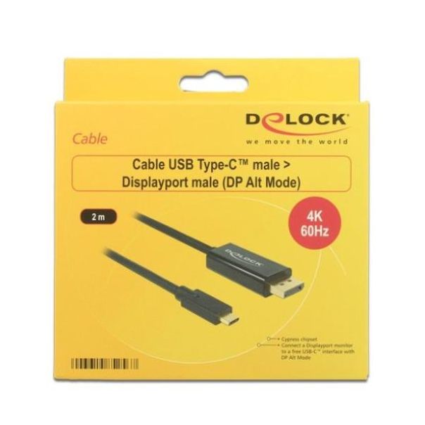 DELOCK Kabl USB tip C 2m crni - KAB003