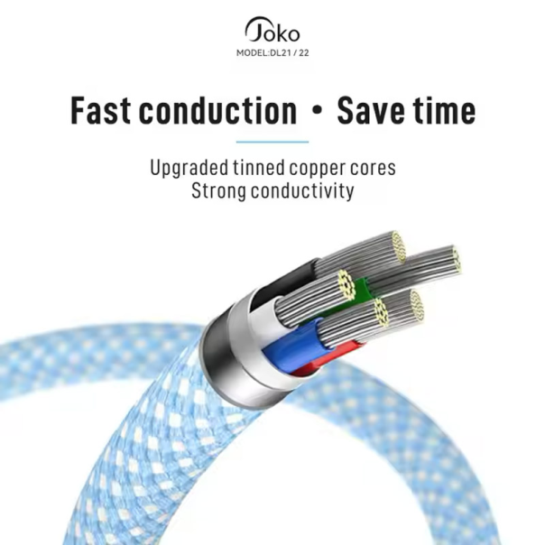 Kabel KONFULON Joko DL22 5A 60W Type-C na Type-C plavi 1m - 613539