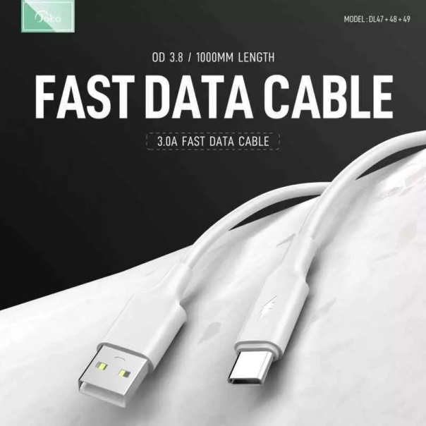 Kabel KONFULON Joko DL49 3A USB na Type-C beli 1m - 613537