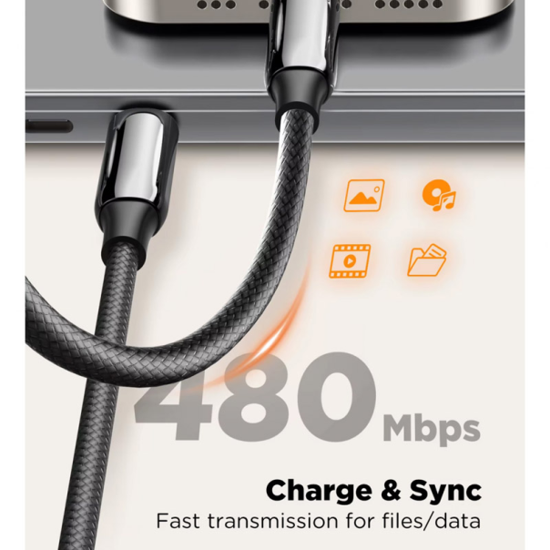 Kabel LDNIO LC921c 240W Type-C na Type-C sivi 1m - 620125