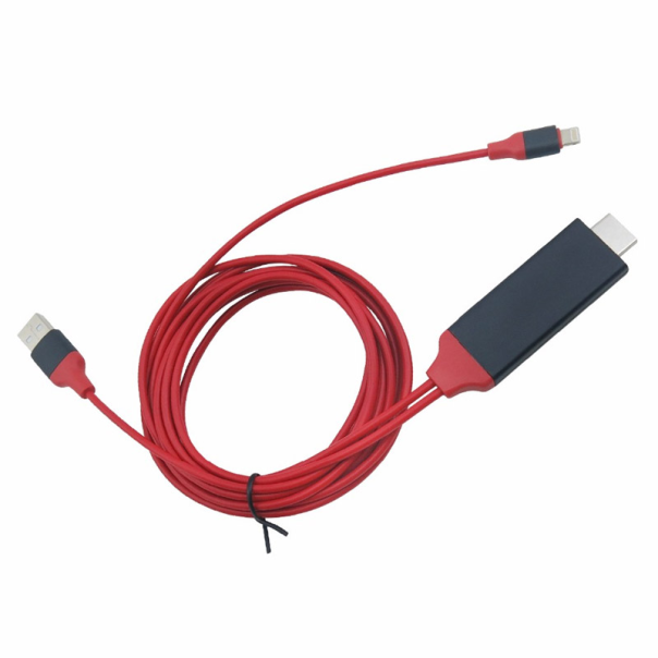 Kabel Lightning na HDMI adapter + USB 2m - 041517