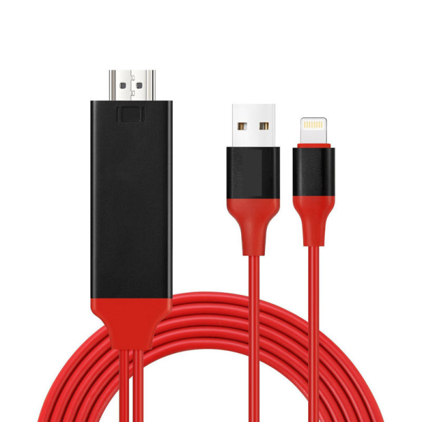 Kabel Lightning na HDMI adapter + USB 2m - 041517
