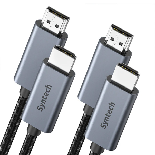 Kabel Syntech HDMI na HDMI 4K braided (2 komada) crni - 618338