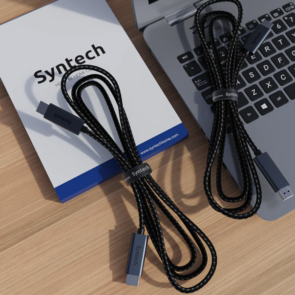 Kabel Syntech HDMI na HDMI 4K braided (2 komada) crni - 618338