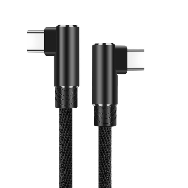 Kabel Type-C na Type-C Elbow crni 1m - 615384
