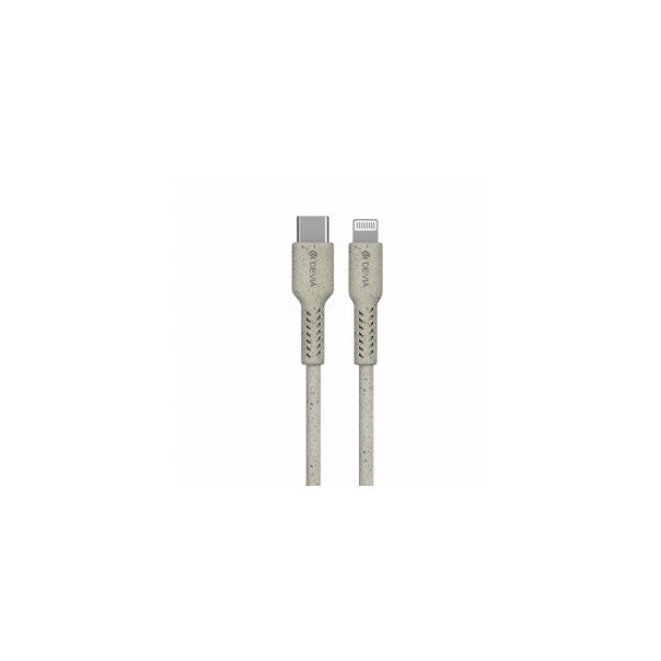 DEVIA Kabl Environment - friendly plant straw Type-c Iphone, bela - 21990