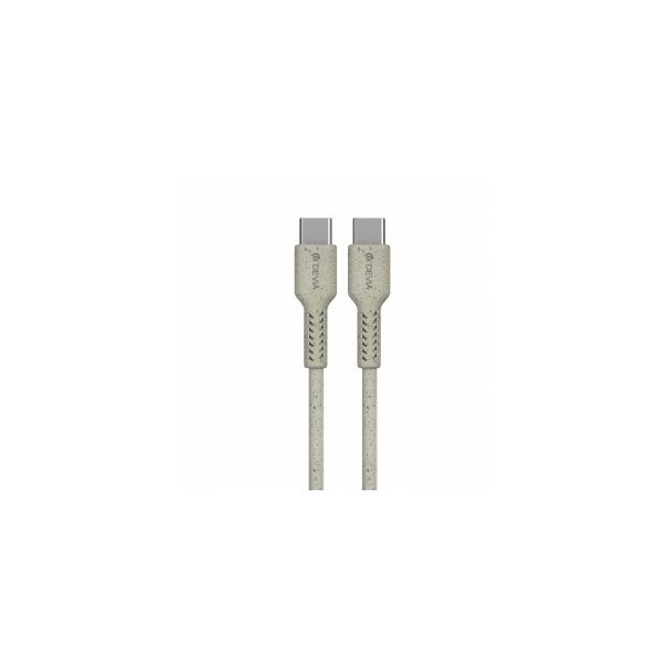 DEVIA Kabl Environment - friendly plant straw Type-c na type-c, bela - 21988-1