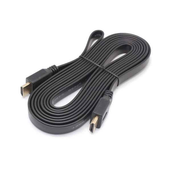 Kabl Flet HDMI na HDMI 3m crni - 60498