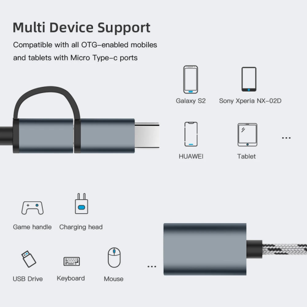 Kabl OTG type C micro USB na USB Z 3.0 - 95349
