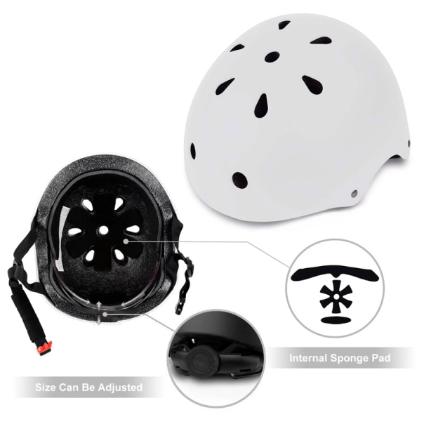 Kaciga za trotinet,rolere,skateboard (L 58-62 cm) bela - 606769