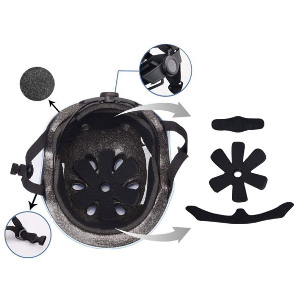 Kaciga za trotinet,rolere,skateboard (M 54-58 cm) crna - 052992