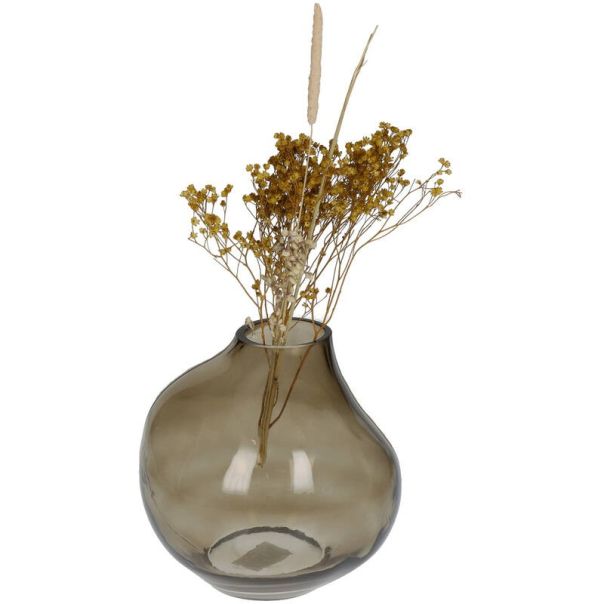 DEKOR DOM Vaza GLASS 15cm KAL-0385 - Brown - KSN - EP2880402