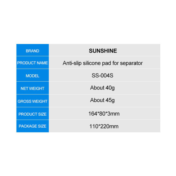 Kalup univerzalni silikonski SS-004S za vakuum separator (za zakrivljene ekrane) - 99909