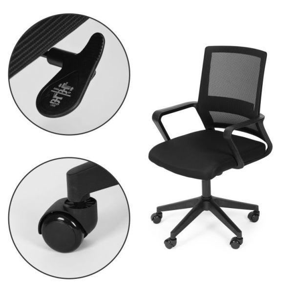 MODERNHOME Kancelarijska stolica sa anatomski oblikovanim naslonom black - OF-2220