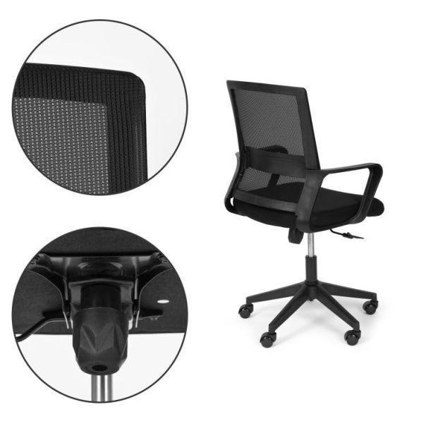 MODERNHOME Kancelarijska stolica sa anatomski oblikovanim naslonom black - OF-2220