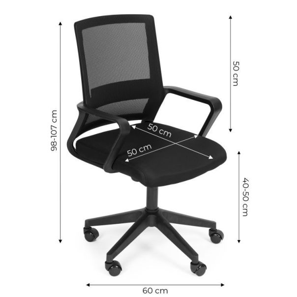 MODERNHOME Kancelarijska stolica sa anatomski oblikovanim naslonom black - OF-2220