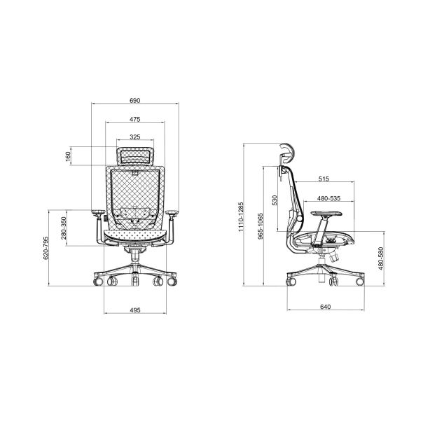 UGD Ultra Ergonomska kancelarijska stolica Premium Mesh - KNC010893A00000