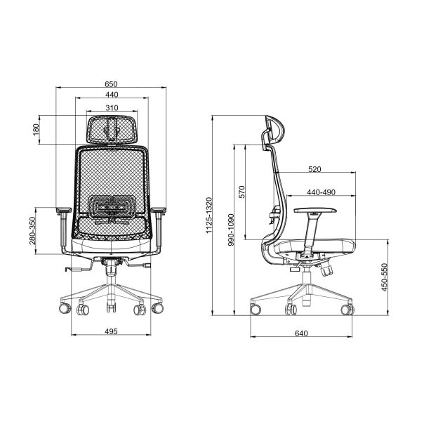 UGD Ultra Ergonomska kancelarijska stolica LumbarMax - KNC010902A00000